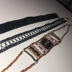 3 necklaces (chokers)
